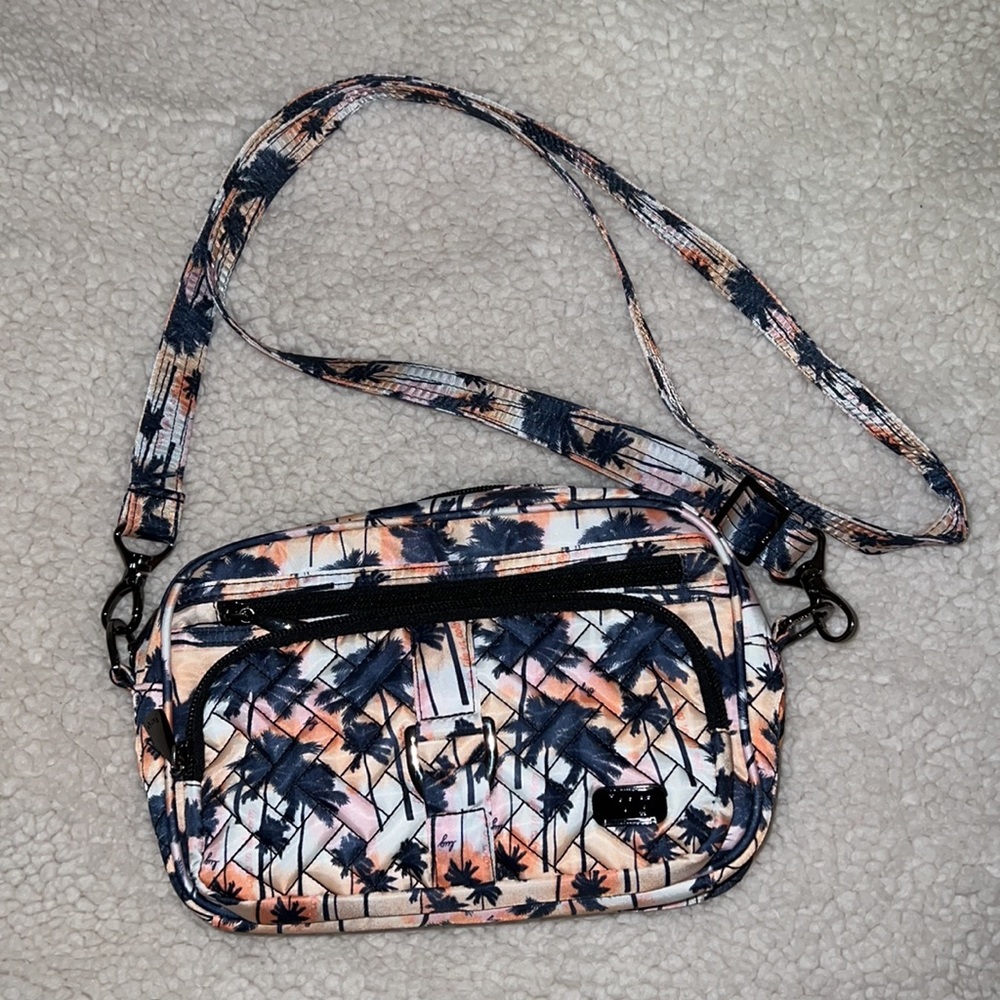 Lug Convertible RFID Crossbody and Belt Bag Carousel 3 Palm Sunset